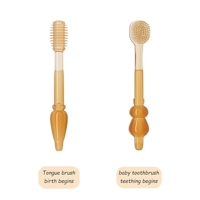 3 In1 Baby Silicone Toothbrush Set