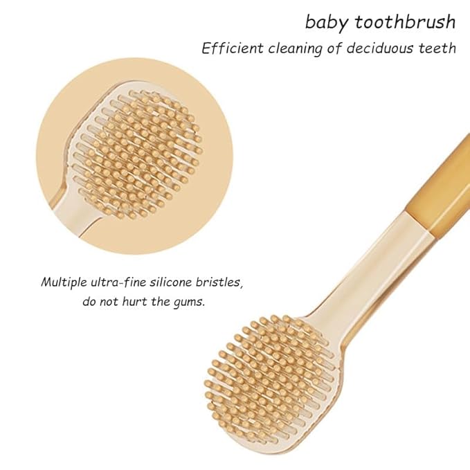 3 In1 Baby Silicone Toothbrush Set