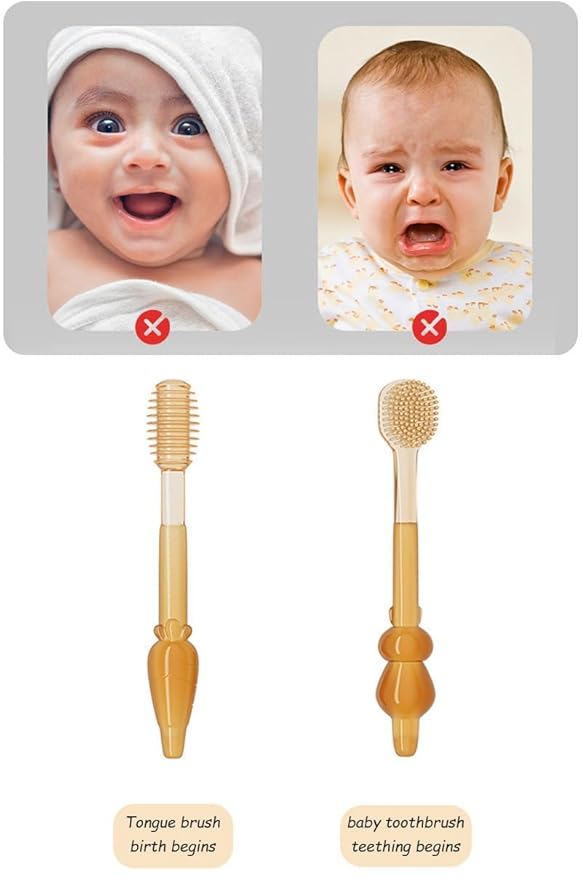 3 In1 Baby Silicone Toothbrush Set