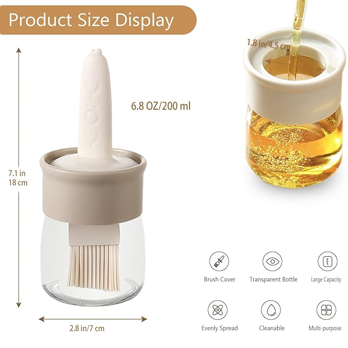 2 in 1 Oil Dispenser Bottle with Silicone Basting Brush (Buy 1 Get 1 Free)
