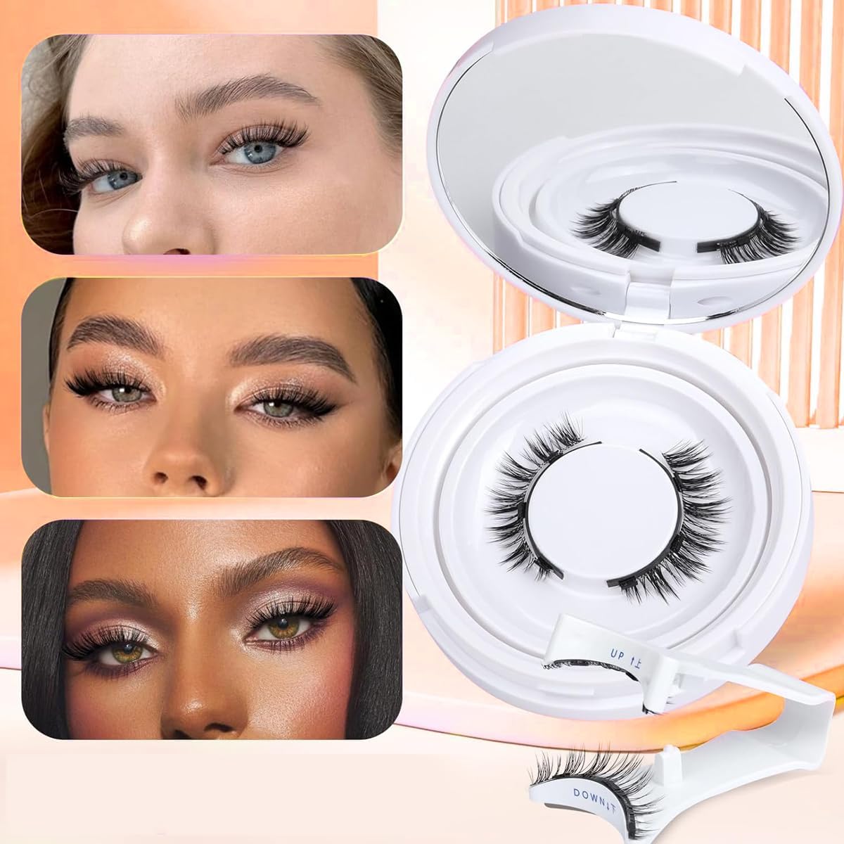 Magnetic Eyelashes without Eyeliner Natural Reusable Magnetic Lashes Kit