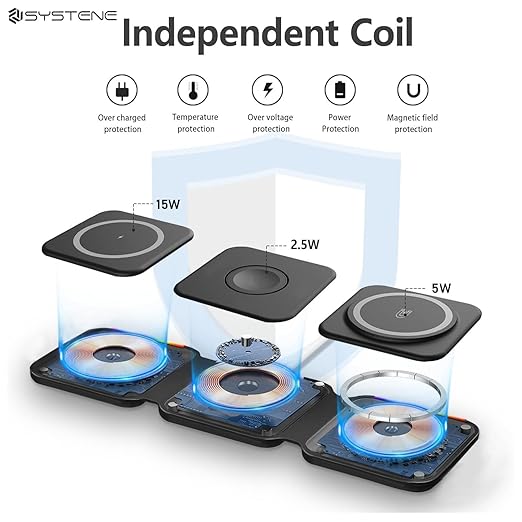 3 in 1 Magnetic Foldable Mag-Safe Wireless Charger