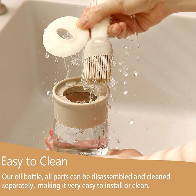2 in 1 Oil Dispenser Bottle with Silicone Basting Brush (Buy 1 Get 1 Free)