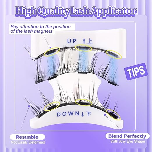 Magnetic Eyelashes without Eyeliner Natural Reusable Magnetic Lashes Kit