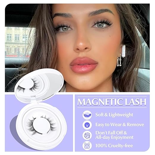 Magnetic Eyelashes without Eyeliner Natural Reusable Magnetic Lashes Kit