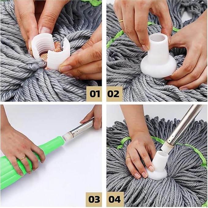 2-in-1 Self-Wringing Microfiber Mop – Smart, Hands-Free Cleaning