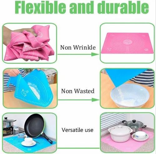 Non-Stick Silicone Rolling Mat | Food Safe | For Roti, Paratha, Pizza