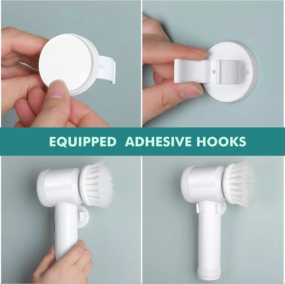 5in1 Home Kitchen Electric Cleaning Brush, Electric Spin Scrubber