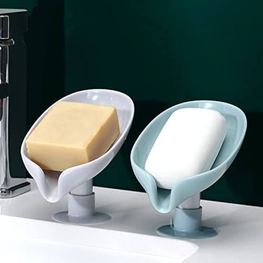 Leaf-Shape Self Draining Soap Dish Holder (Buy 1 Get 1 Free)