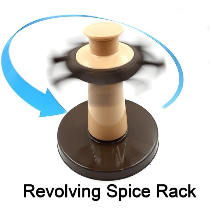 360° Revolving Spice Rack - 8 Jar Spice Organizer for Kitchen & Dining Table