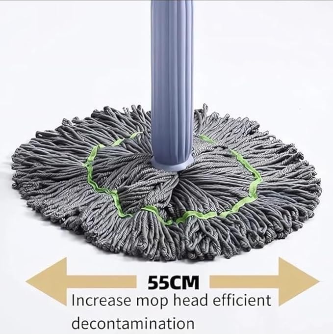 2-in-1 Self-Wringing Microfiber Mop – Smart, Hands-Free Cleaning