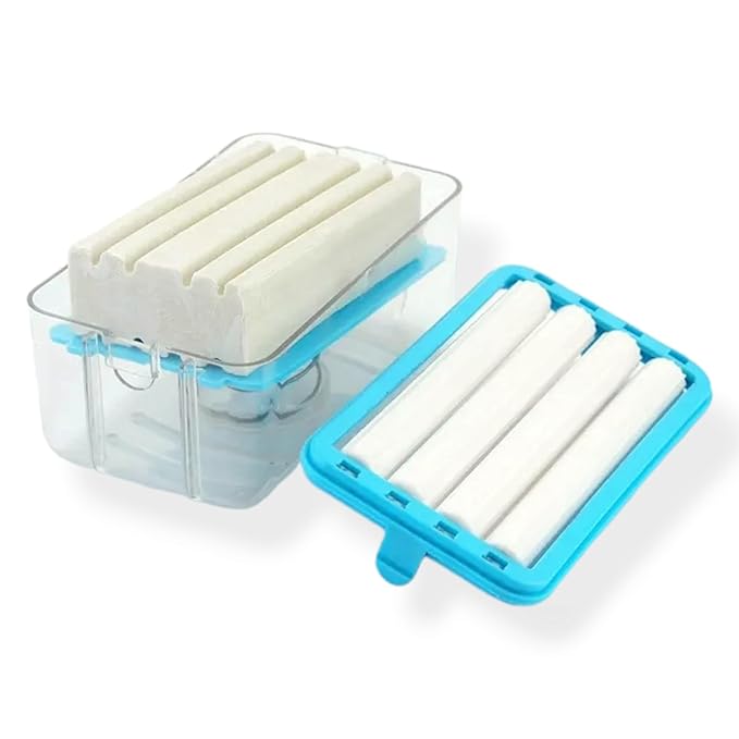 Plastic 2-in-1 Portable Laundry Rolling Soap Box