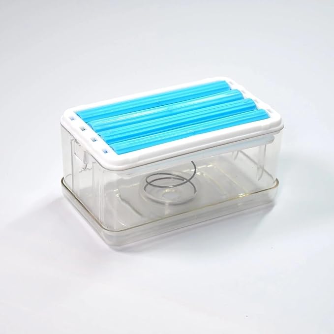 Plastic 2-in-1 Portable Laundry Rolling Soap Box