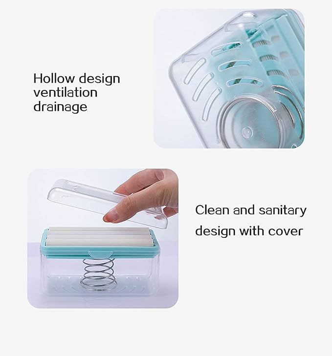 Plastic 2-in-1 Portable Laundry Rolling Soap Box