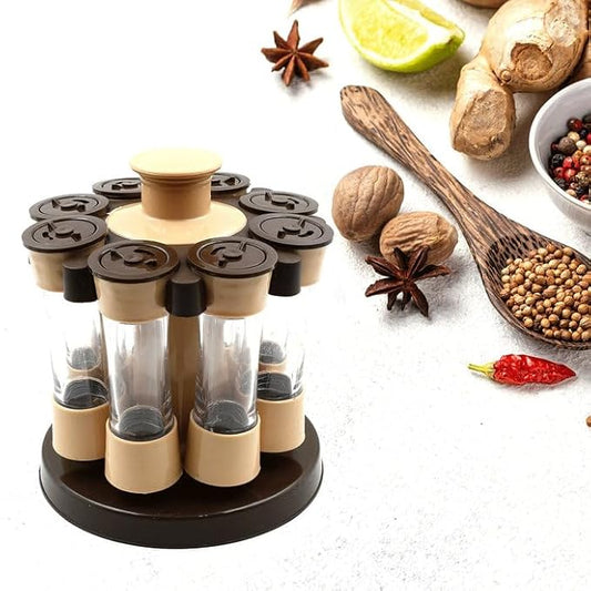 360° Revolving Spice Rack - 8 Jar Spice Organizer for Kitchen & Dining Table